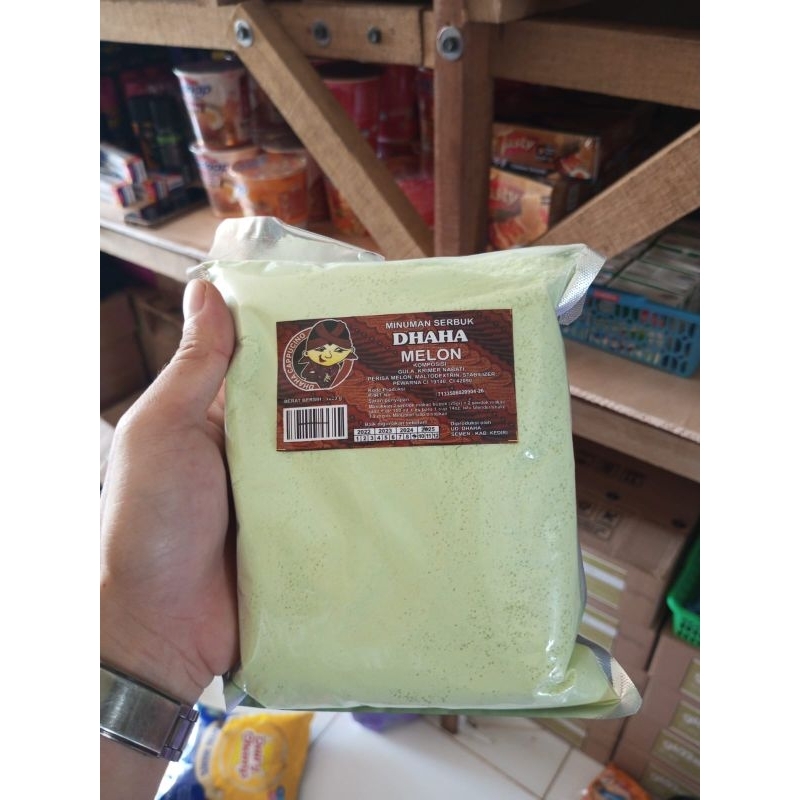 

Bubuk minuman rasa melon merek Dhaha Berat 500grm
