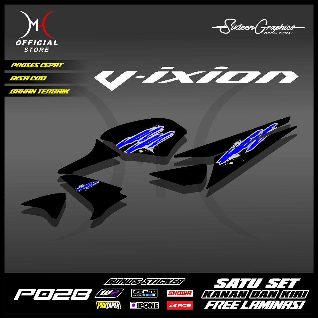 Striping Sticker Vixion Old Desain Terbaru - Stiker Setiker Striping Variasi Vixion Old