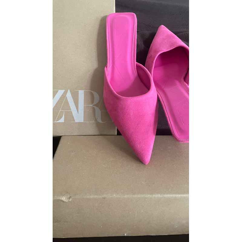 PRELOVED/NEW SEPATU HEELS PINK FUSCHIA ZARA