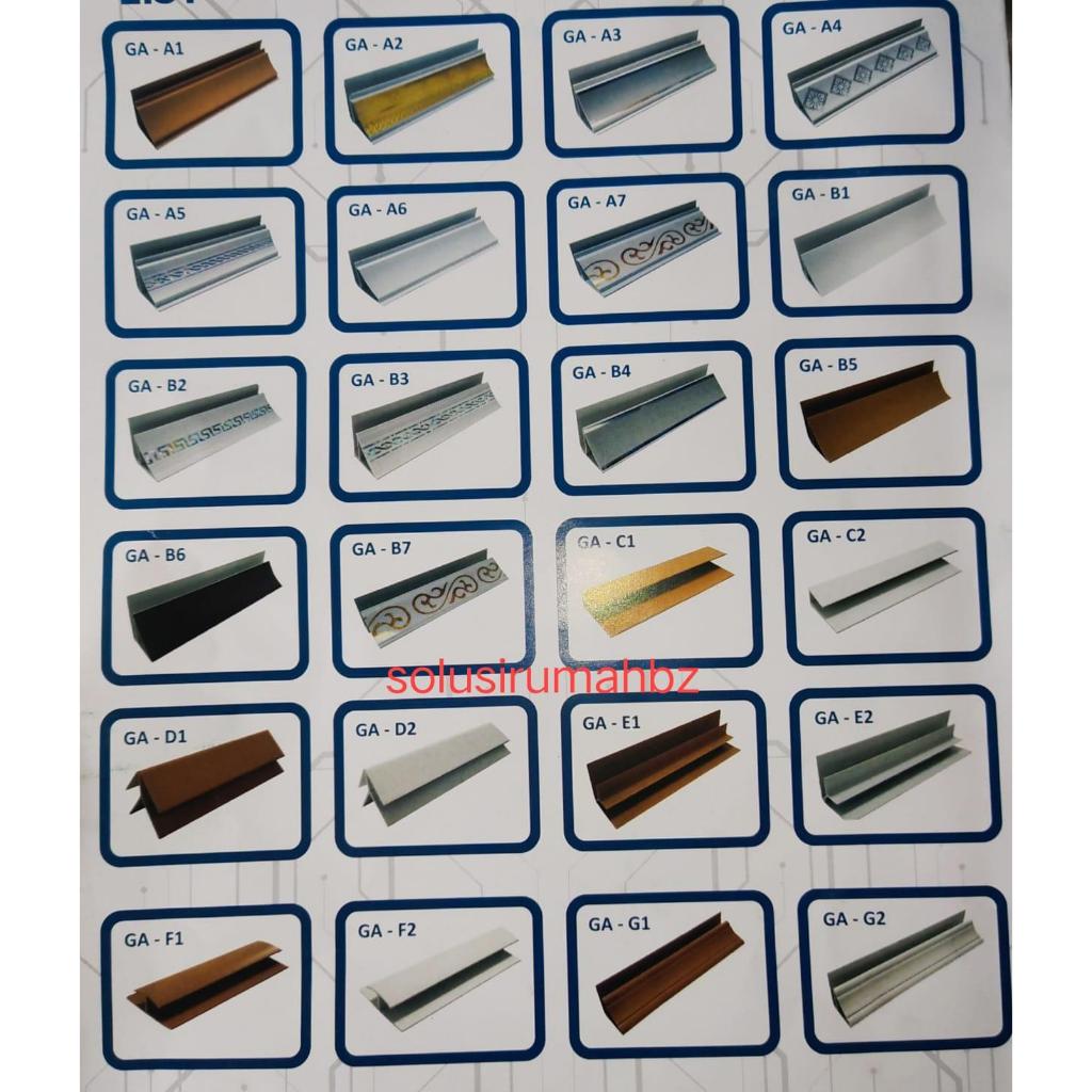 LIST PLAFON 1 meter POTONGAN PLAFON PVC PLASTIK sambungan lis plafon pilih varian