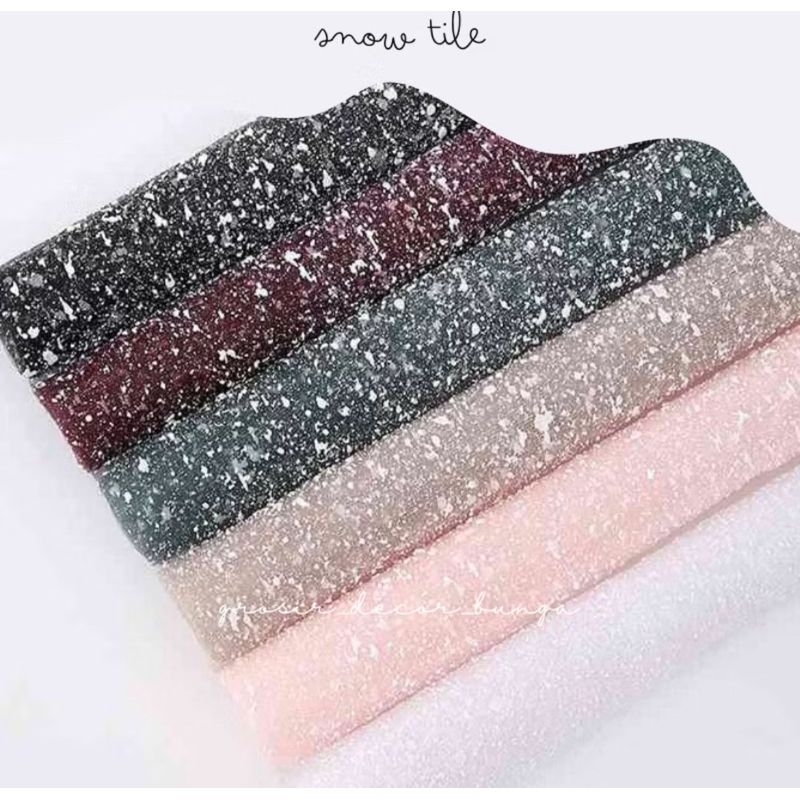 tile salju lembaran | tile salju buket | snowy mesh tile | korean mesh | tile salju