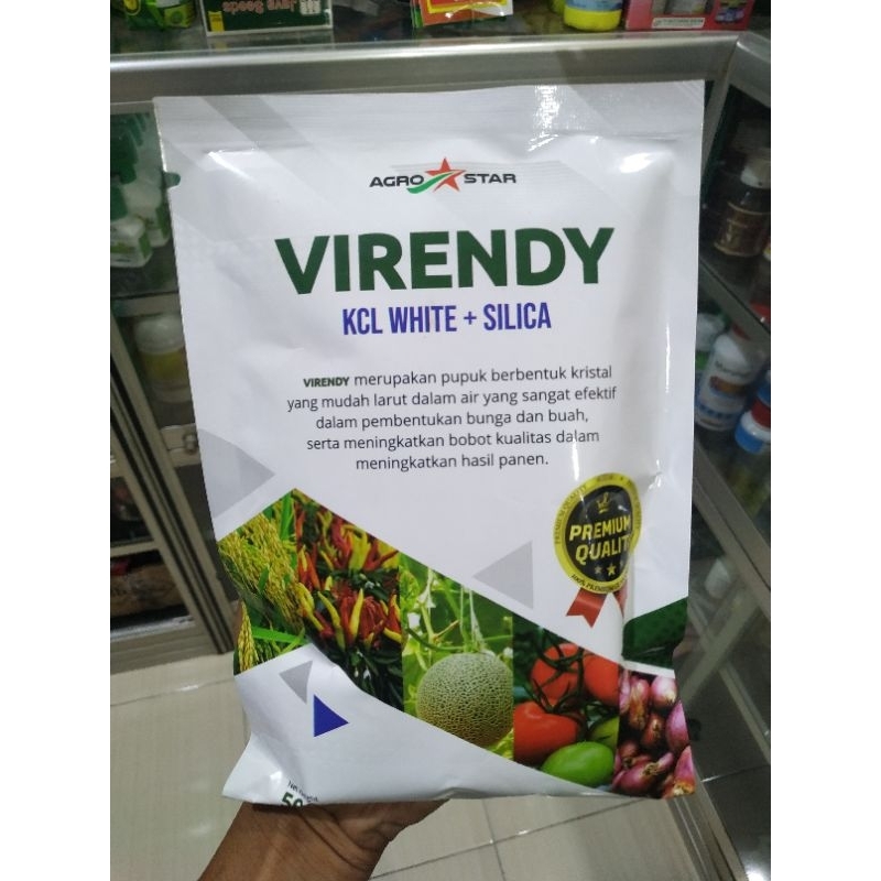 virendi kcl white + silika /pupuk kcl white virendy 500 grm