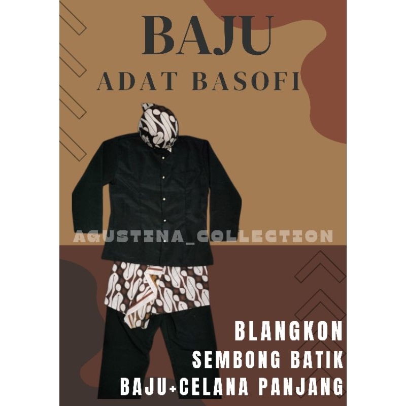 BAJU ADAT BASOFI/BAJU BASOFI LENGKAP/SETELAN BAJU ADAT BASOFI ANAK/DEWASA