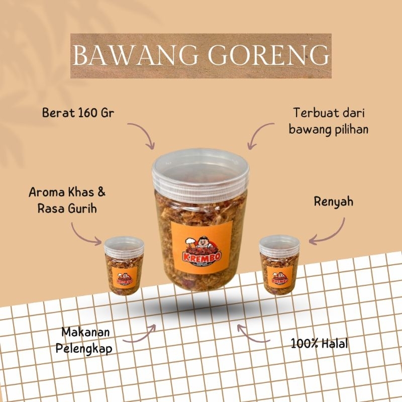 

Bawang Goreng Krembo 160 Gr