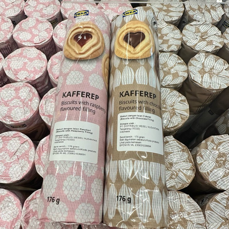 

Biskuit dengan selai raspberry atau coklat, Kafferep Biscuit 176gram