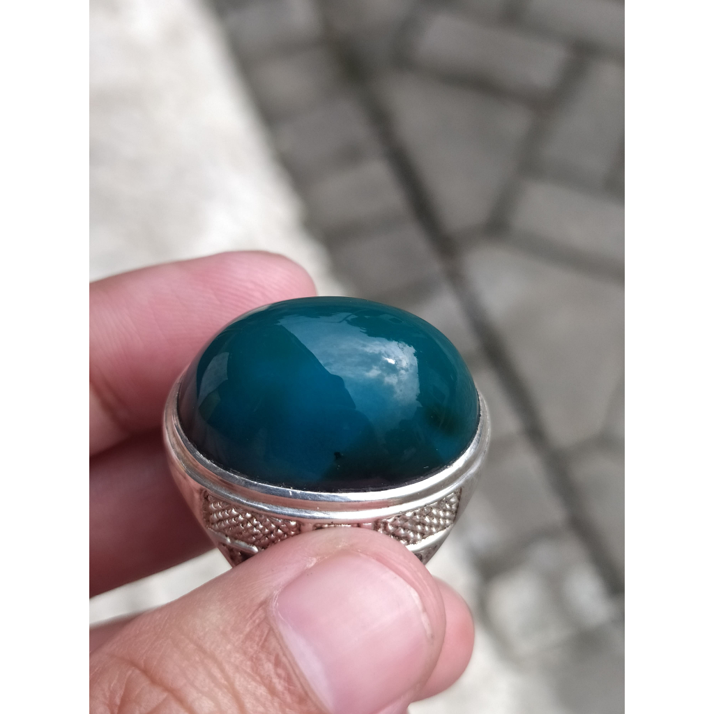 Natural Batu Akik Bacan Doko Mejiko Lawasan Ring  Perak