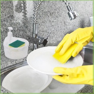 Tempat Sabun Bulat + Spons Cuci Piring (2in1) Dispenser Sabun Cair Botol Soap Lucu