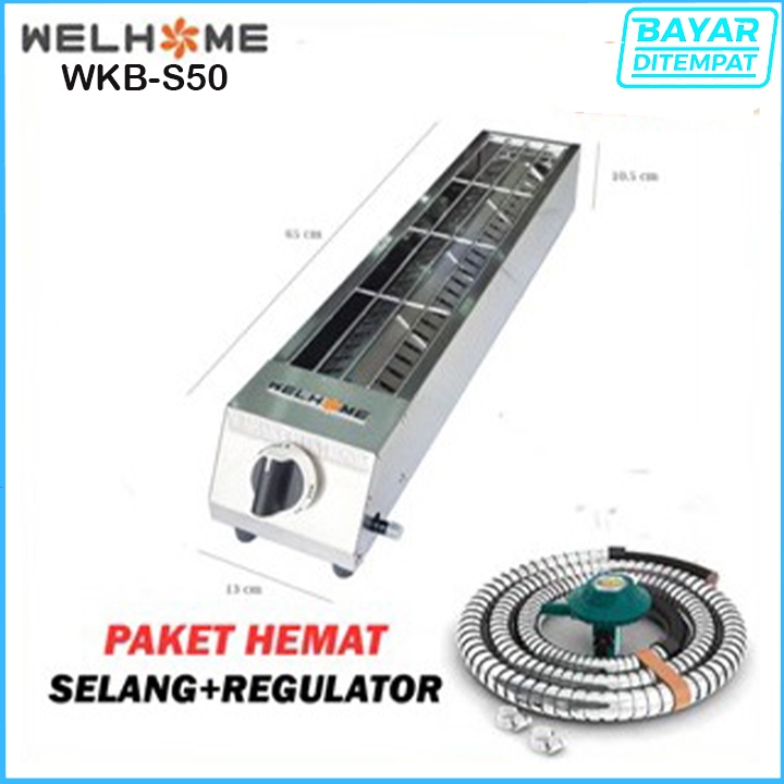 Welhome Kompor Gas Panggangan Bakaran Sate Bakso Ayam Ikan Bakar