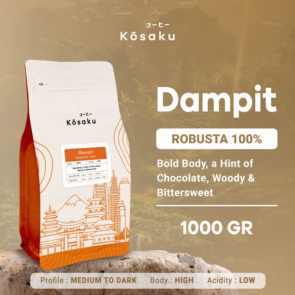 

Biji Kopi Bubuk Robusta Dampit Robusta 100% Coffee Beans 1 kg – Kosaku Roaster