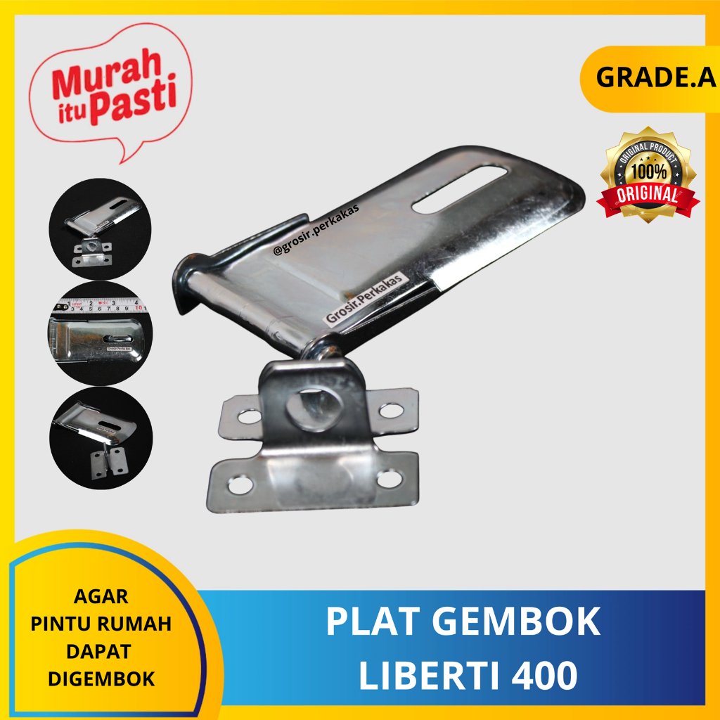 PLAT GEMBOK LIBERTI 400 /4" inch - overpal - cantolan gembok. [A][#PLAT GEMBOK]