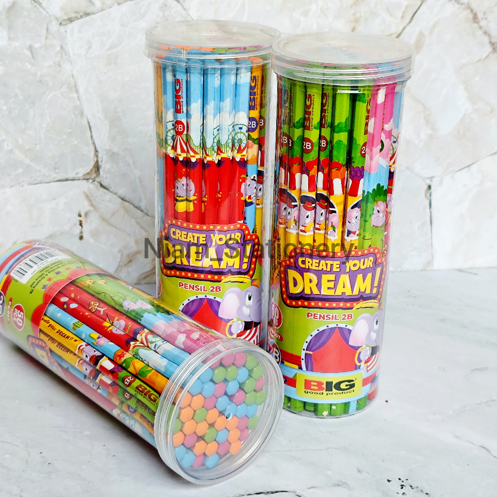 

Niam SATU POT ( 50 PCS ) Pensil 2B Big Karakter Lucu
