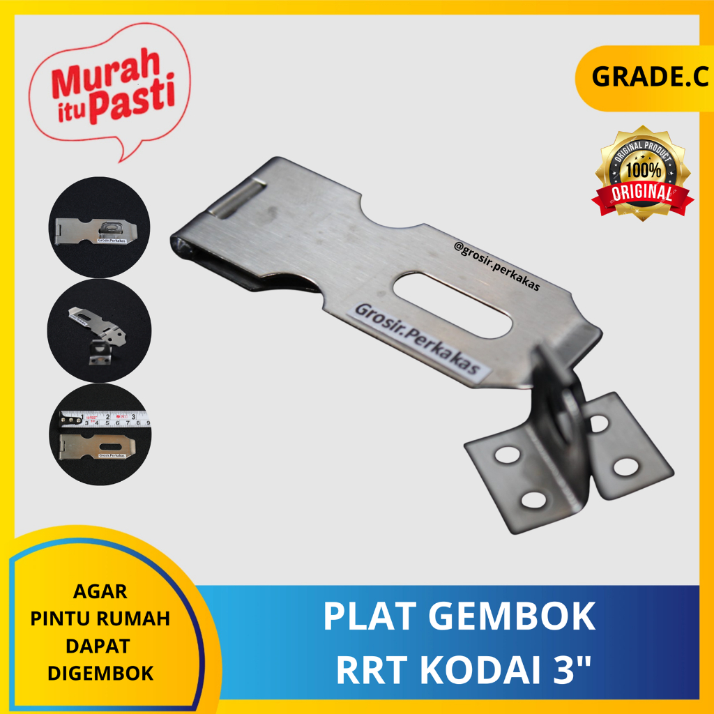 PLAT GEMBOK RRT KODAI 3" - overpal - cantolan gembok. [C][#PLAT GEMBOK]