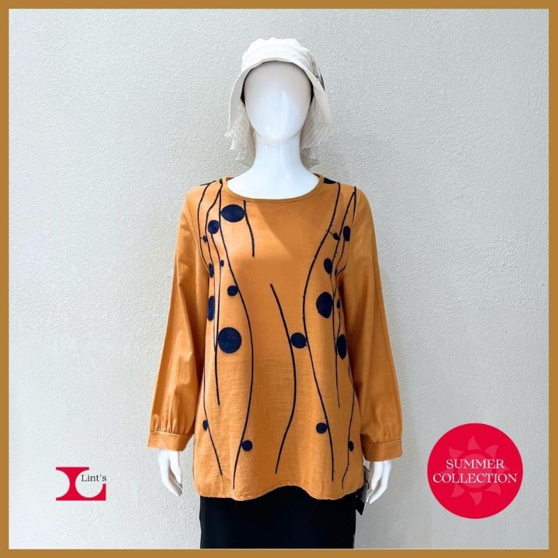 Atasan Wanita Corak Polkadot Import