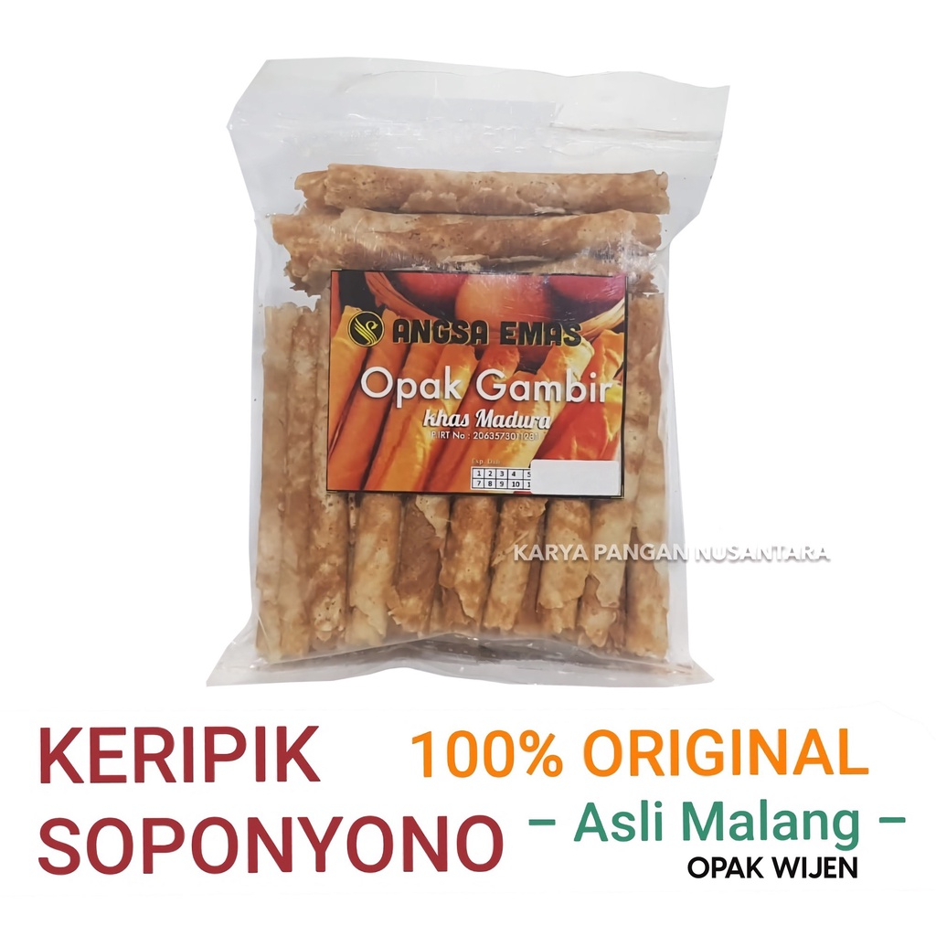 OPAK WIJEN SOPONYONO ORIGINAL KUE OPAK GAMBIR KHAS MADURA SEMPRONG WIJEN SOPONYONO ASLI MALANG