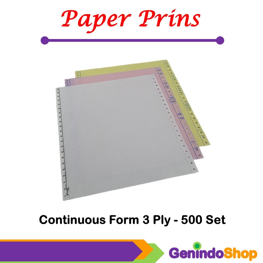 

Kertas Continuous Form 3 Ply NCR 9,5 x 11" (Full) Paper Prins