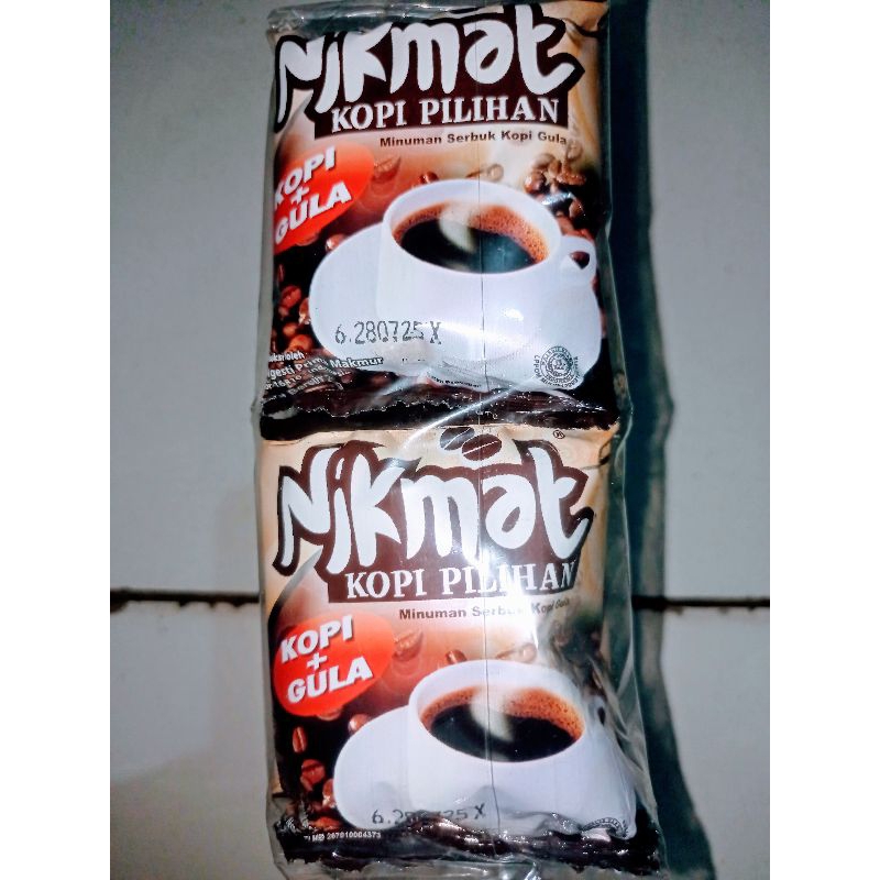 

kopi Nikmat plus gula. 1 pak isi 20 pcs