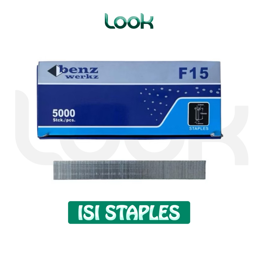 

( 5000 Pcs) Isi Staples Paku Tembak F 15 Benz Wrekz | Paku Tembak Refill Air Nailer Gun Lurus