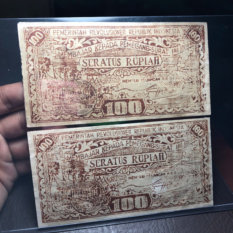 Uang Kuno Seri PRRI 100 Rupiah 1959