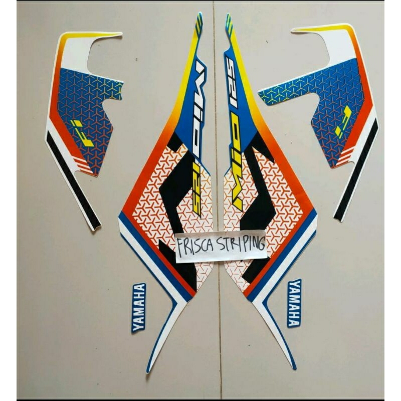 stiker striping Mio M3 2021/2022 biruputih
