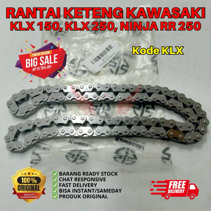 KLX RANTAI KETENG KLX 150 ORIGINAL KAWASAKI, RANTAI KETENG KLX 250, RANTAI KETENG NINJA RR 250, RANT