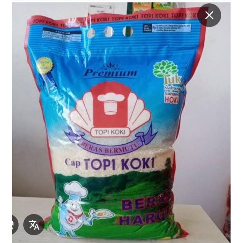 

BERAS TOPI KOKI PANDAN WANGI 5 KG