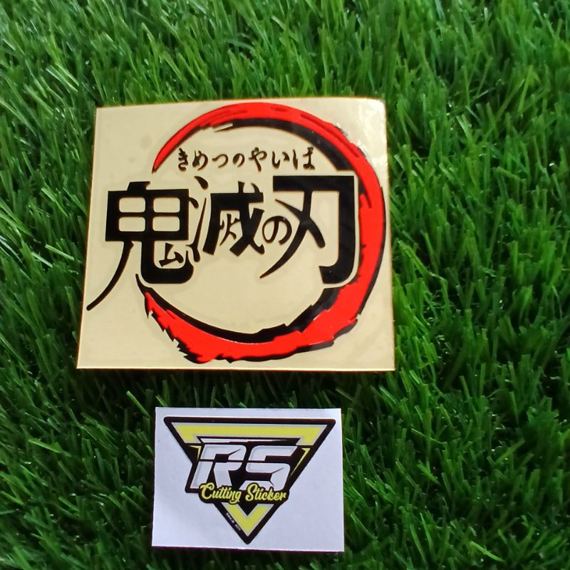 sticker cutting demon slayer logo kanzi sticker motor DEMON SLAYER