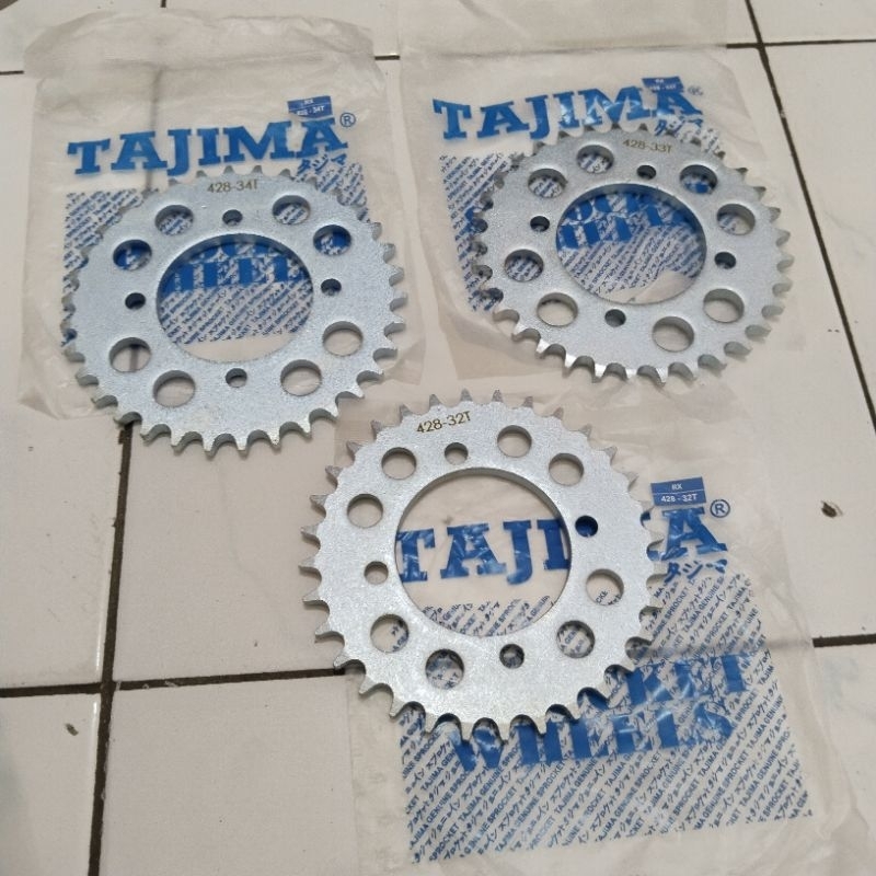 Gear Belakang Yamaha RX K, Jupiter Z, F1ZR, Vega R new, Sigma ukuran 428H - 32T, 33T, 34T, 35T, 36T,