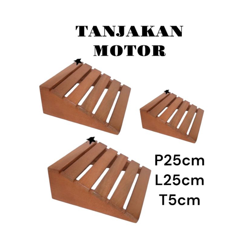 tanjakan motor dirumah  bahan kayu