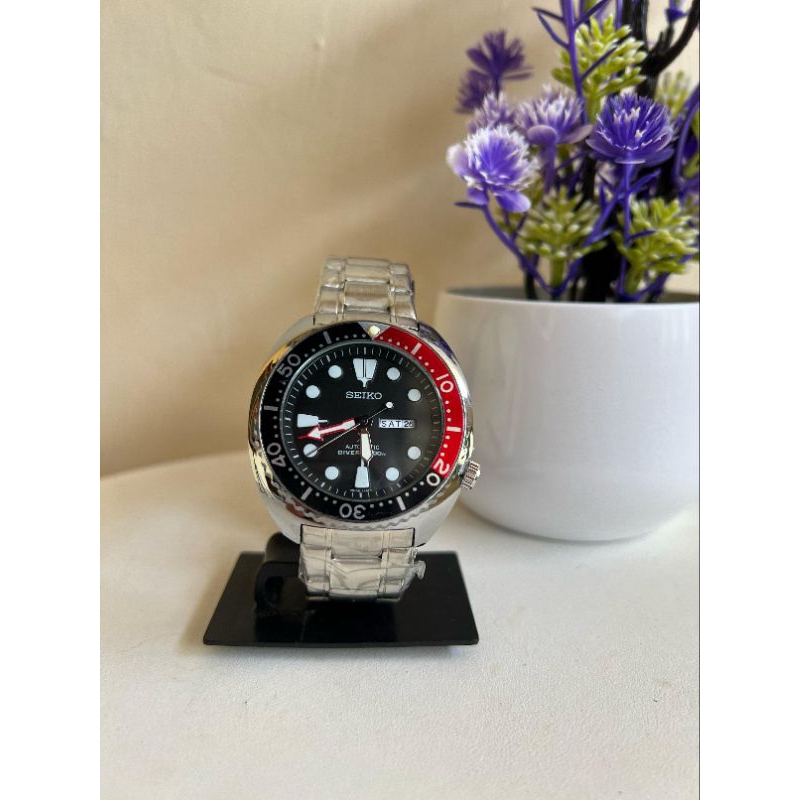 SEIKO AUTOMATIC DIVER WATCH SKX RED BLACK – JAM TANGAN PRIA SPORTY