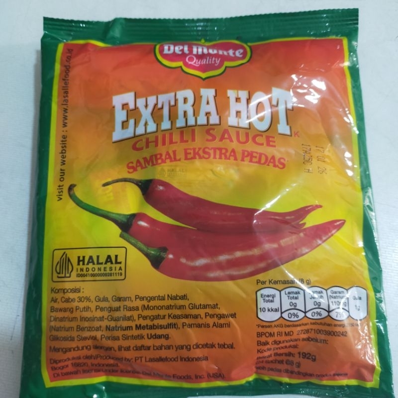 

DELMONTE SAUS EXTRA PEDAS SACHET ISI 24 SACHET