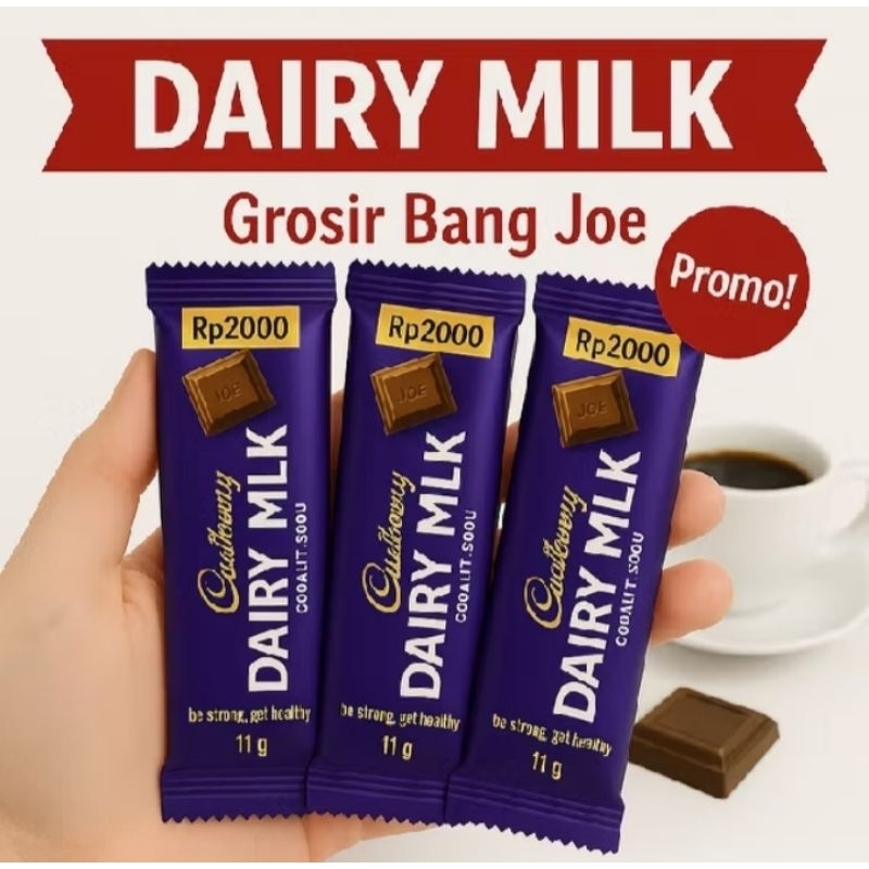 

CADBURY DAIRY MILK 11 GRAM ( IS 20 ) COKLAT CADBURY PRMOMO!!!