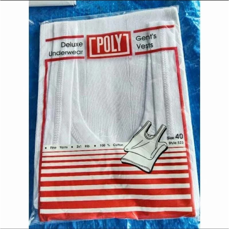 SINGLET POLY PRIA DEWASA/KAOS DALAM PRIA KATUN PUTIH/KAOS DALAM MURAH/SINGLET POLY ORIGINAL
