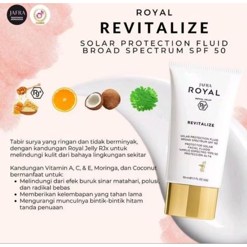 SUNSCREEN Jafra Revitalize Solar Protection Fluid Broad  Spectrum Spf 50