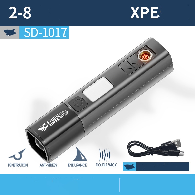 Senter Smiling Shark Sd1017 Senter Led Camping Kemah Pemantik