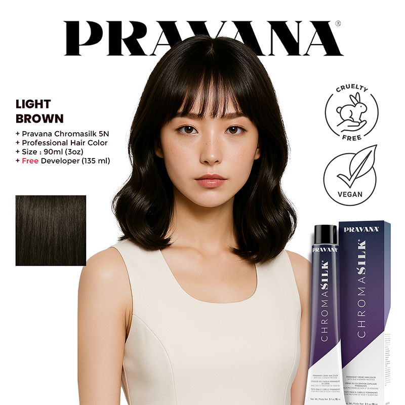 PRAVANA CHROMASILK NATURALS 5N - Light Brown (Cat Rambut)
