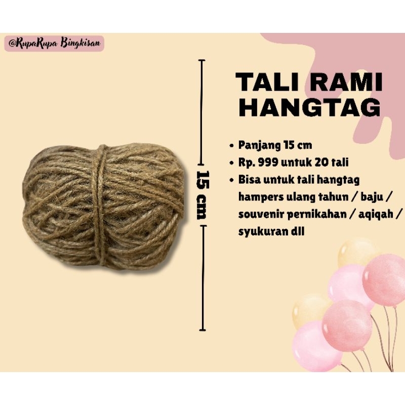 

Tali Hangtag/Tali Rami