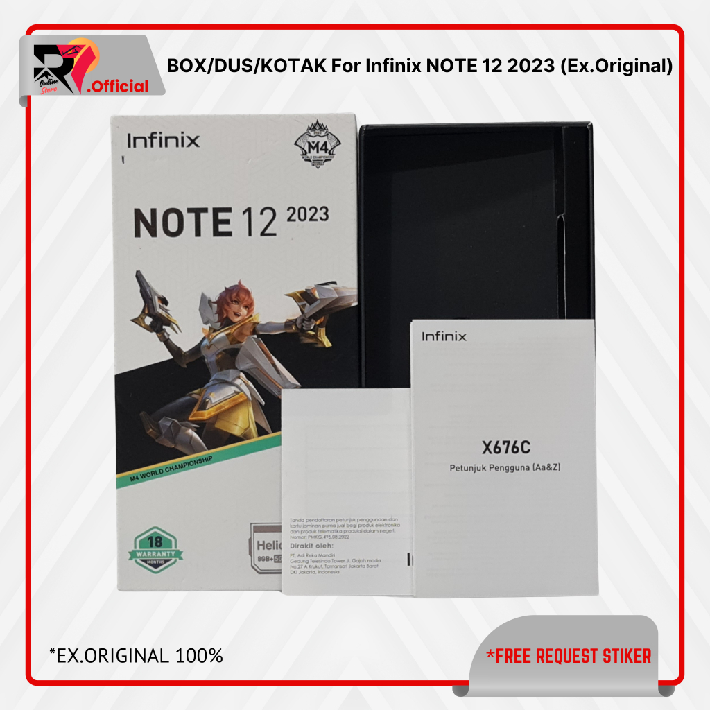 

BOX/DUS/KOTAK For Infinix NOTE 12 2023 (Ex.Original)