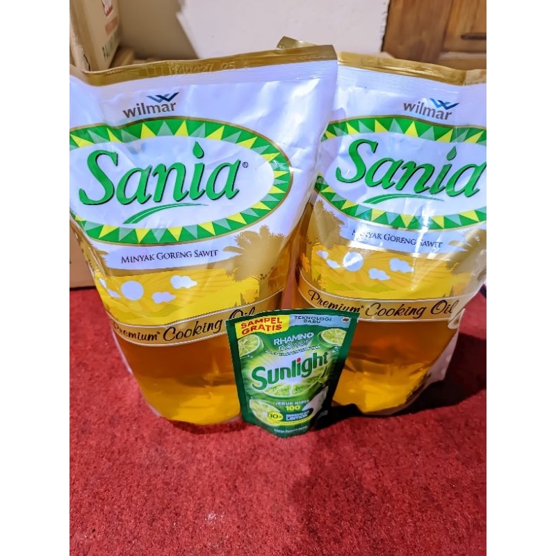 

Sania minyak goreng premium 2L x 2 pcs gratis sunlight 92 g