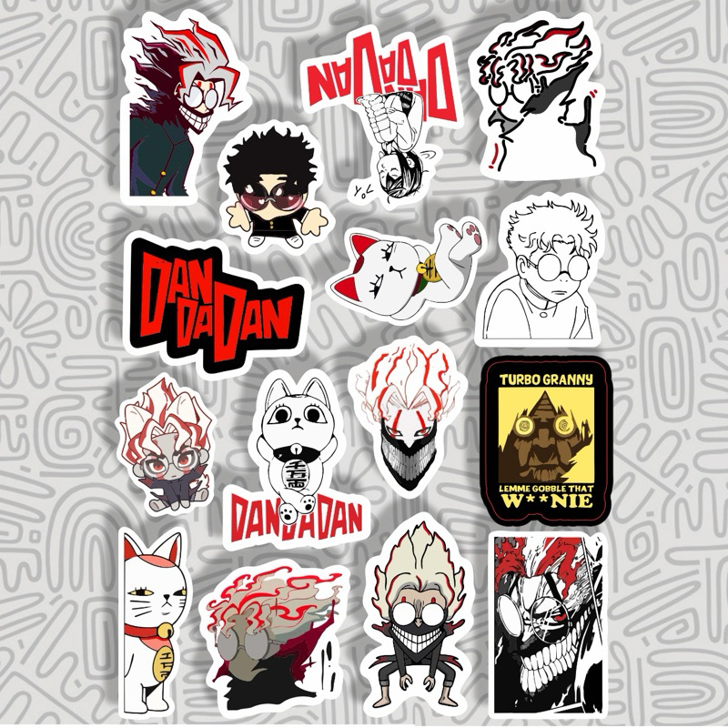 

Sticker vinyl Anime Dandadan || sticker case hp okaru momo ayase