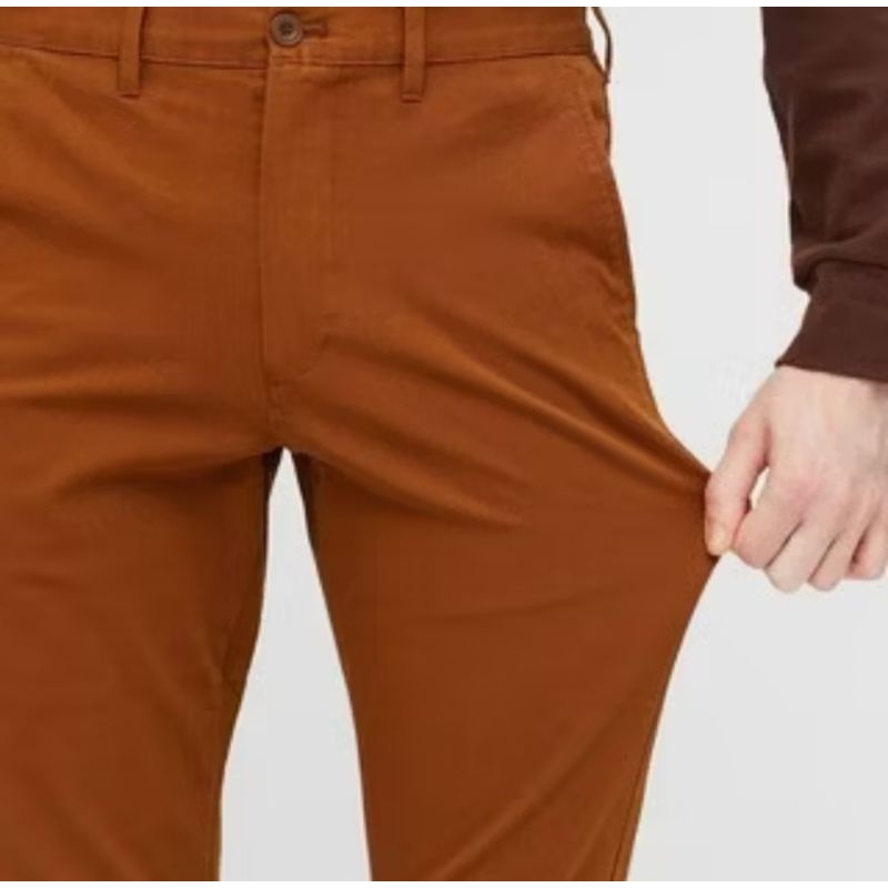 Celana Panjang Chino - Uniqlo Slim Ultra Stretch (Coklat Tua)