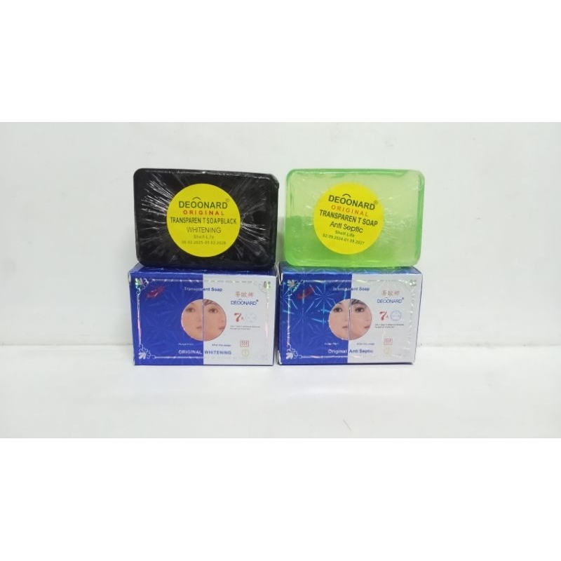 Deoonard Transparant Soap Whitening 40gr Original Bpom || Sabun Batang Deoonard 40gr|| Hitam//Hijau 