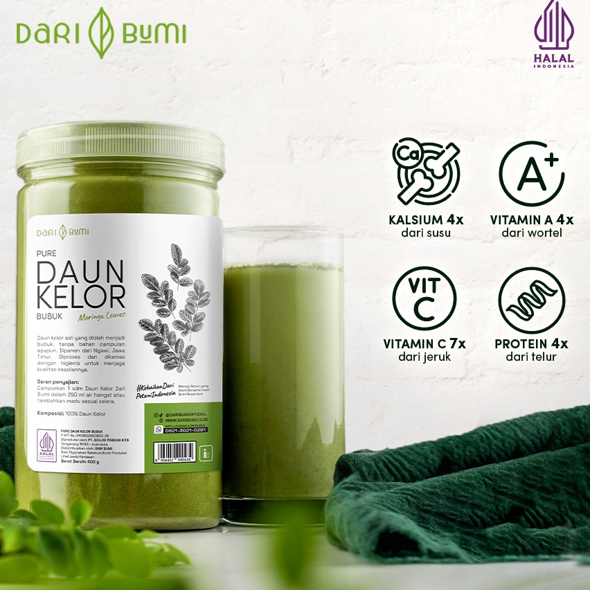 

Dari Bumi Daun Kelor Moringa Bubuk 45 Gr Premium Pure Organic