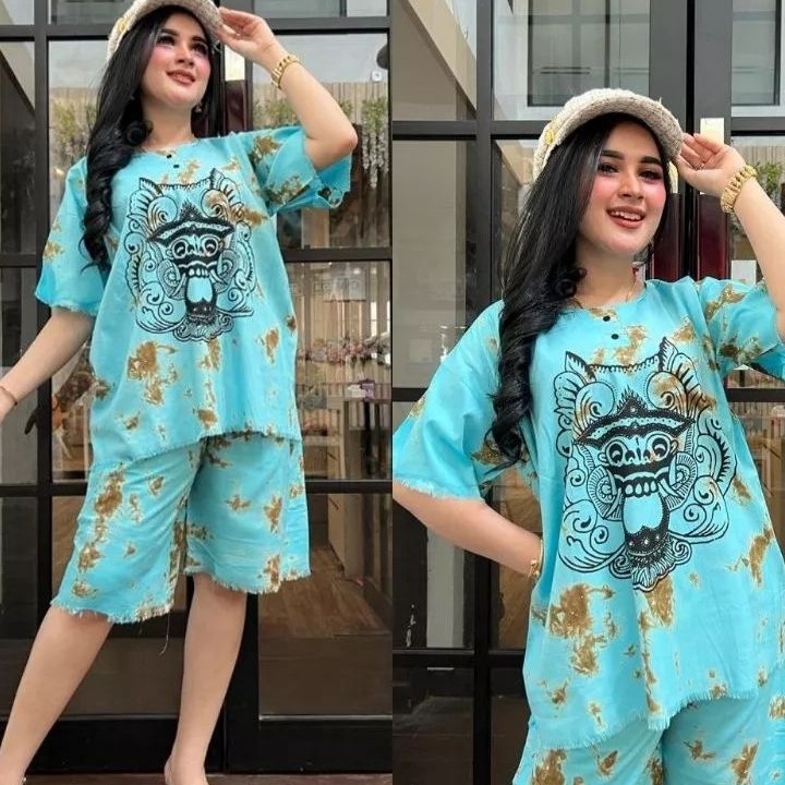 BISA COD  setelan barong setelan barong bali babydoll dewasa set barong dewasa one set wanita kekini