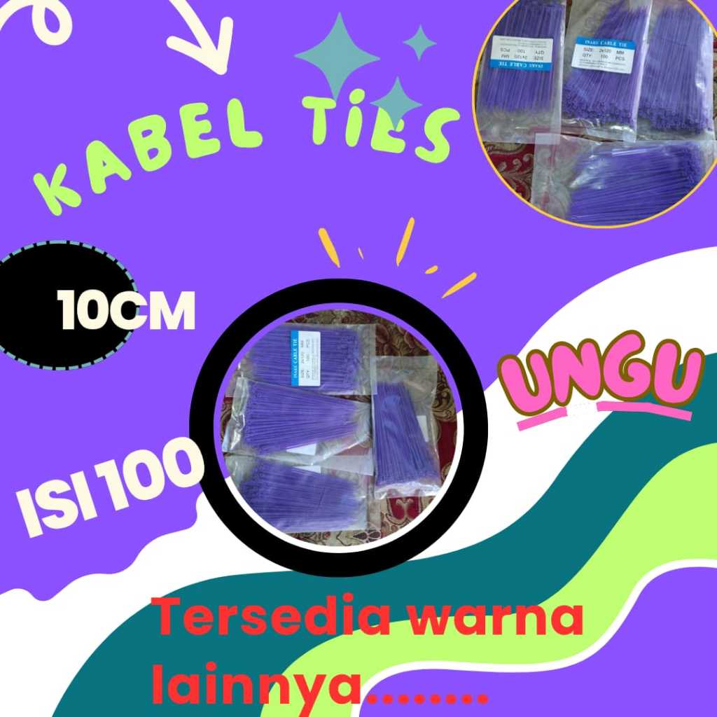 

UNGU Kabel Ties Nylon 10cm 1 Pack isi 100 pcs | Kabel Tis 10 cm UNGU 1 Pack isi 100 pcs