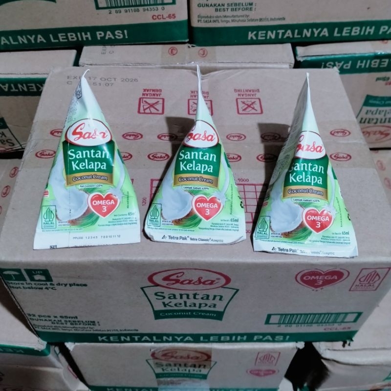 

SASA Santan Kelapa 65ml x 32 pcs per DUS / KARTON