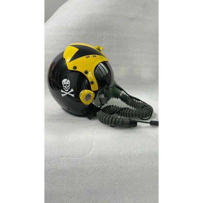 HELM PILOT HGU-33 "JOLLY ROGERS BLACK"/HELM ANTIK /HELM MOTOR DAN MASKER OXYGEN REPLIKA