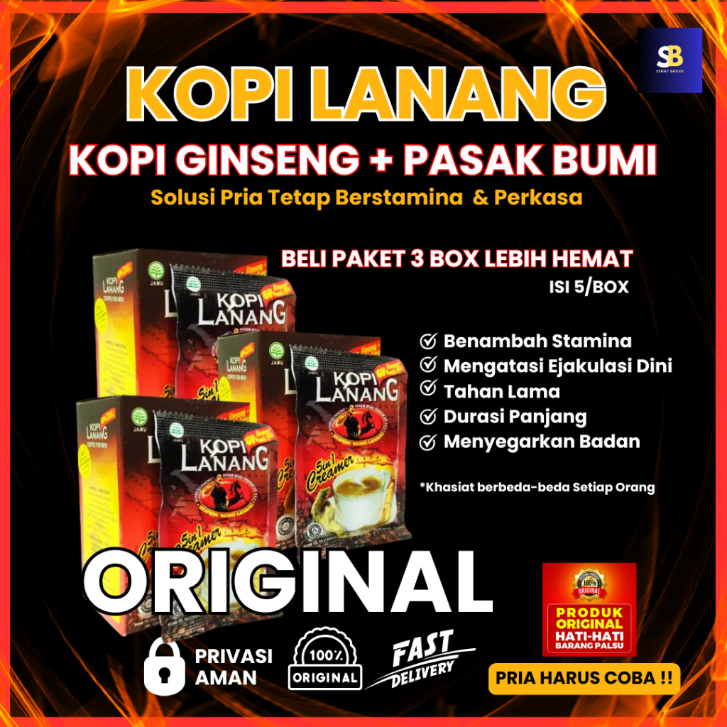 

KOPI LANANG original - KOPI GINSENG Obat kuat pria tahan lama aman digunakan untuk stamina 3 BOX