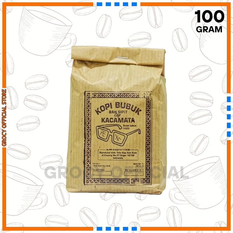 

Kopi Bah Sipit Cap Kacamata 100 Gram Tanpa Gula