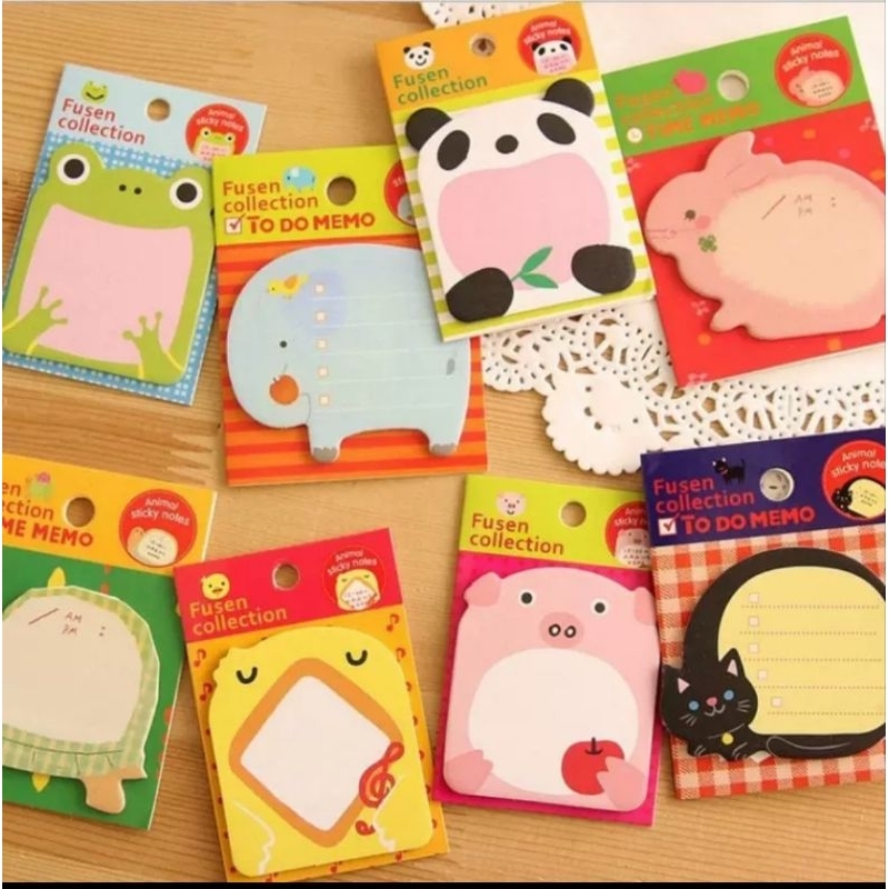 

Sticky Notes Memo Tempel Aesthetic Kecil Warna-Warni Lucu