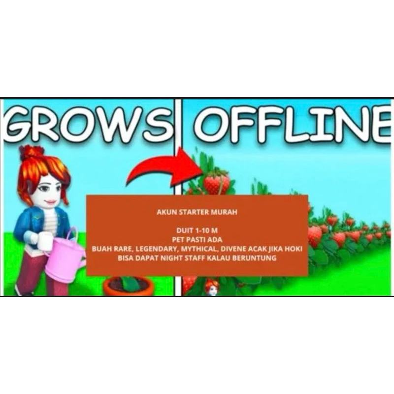 Akun Roblox Grow A Garden MURAH dan AMANAH
